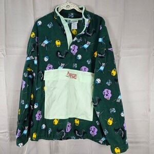 Cartoon Network Mens Adventure Time Finn Jake Fleece Pullover Medium
